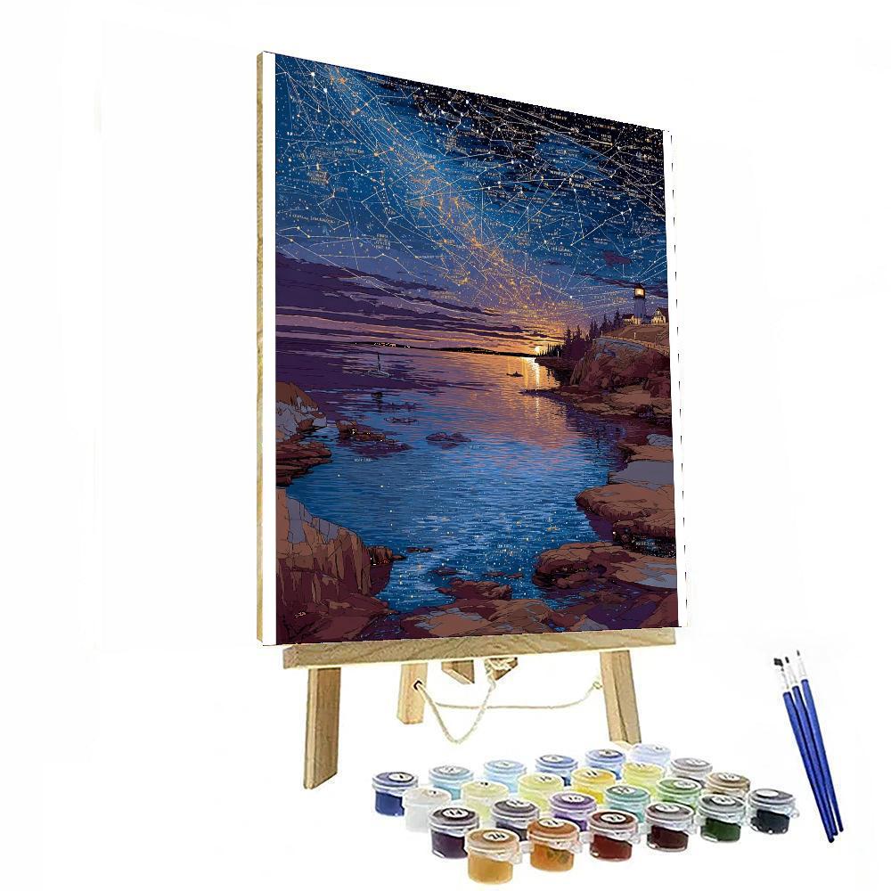 Bedtime Star Gazing Number Painting