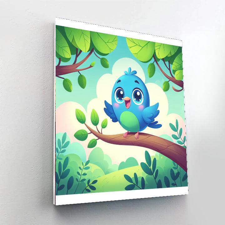 Bright Bluebird DIY Paint By Numbers