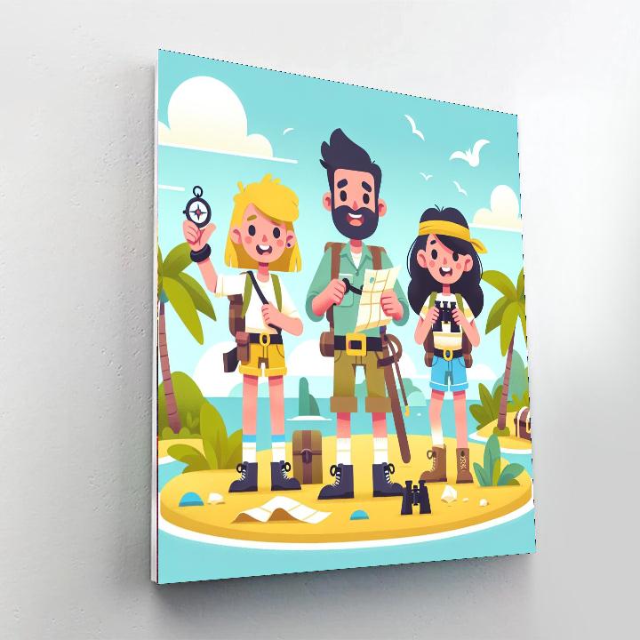Tropical Treasure Quest Painting By Numbers Kit