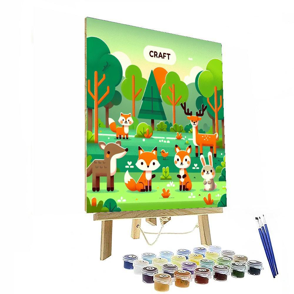 Gentle Forest Friends Numbered Painting Kits