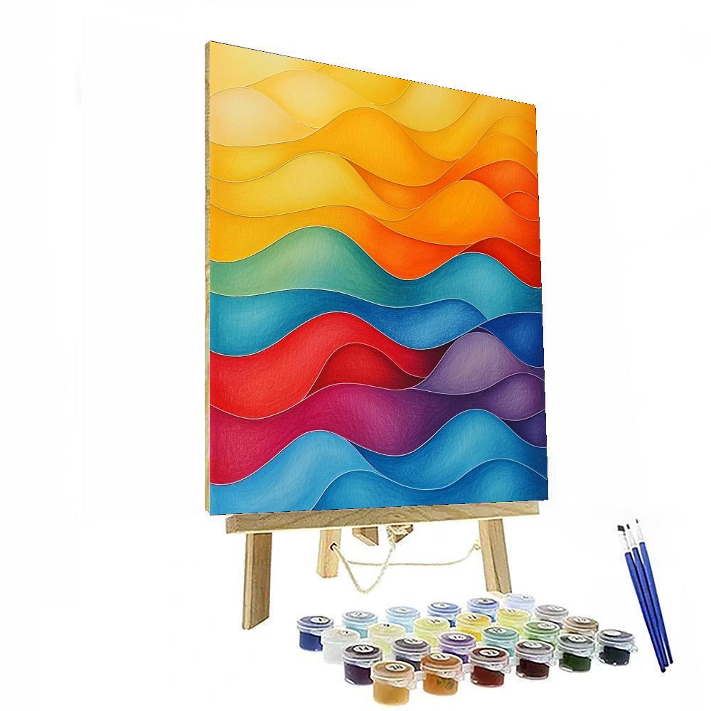 Michelangelo Inspired Prismatic Flow  Paint By Numbers