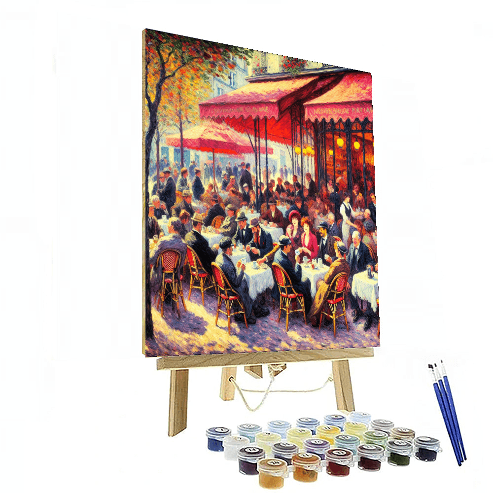 Chic Parisian Cafe Number Painting