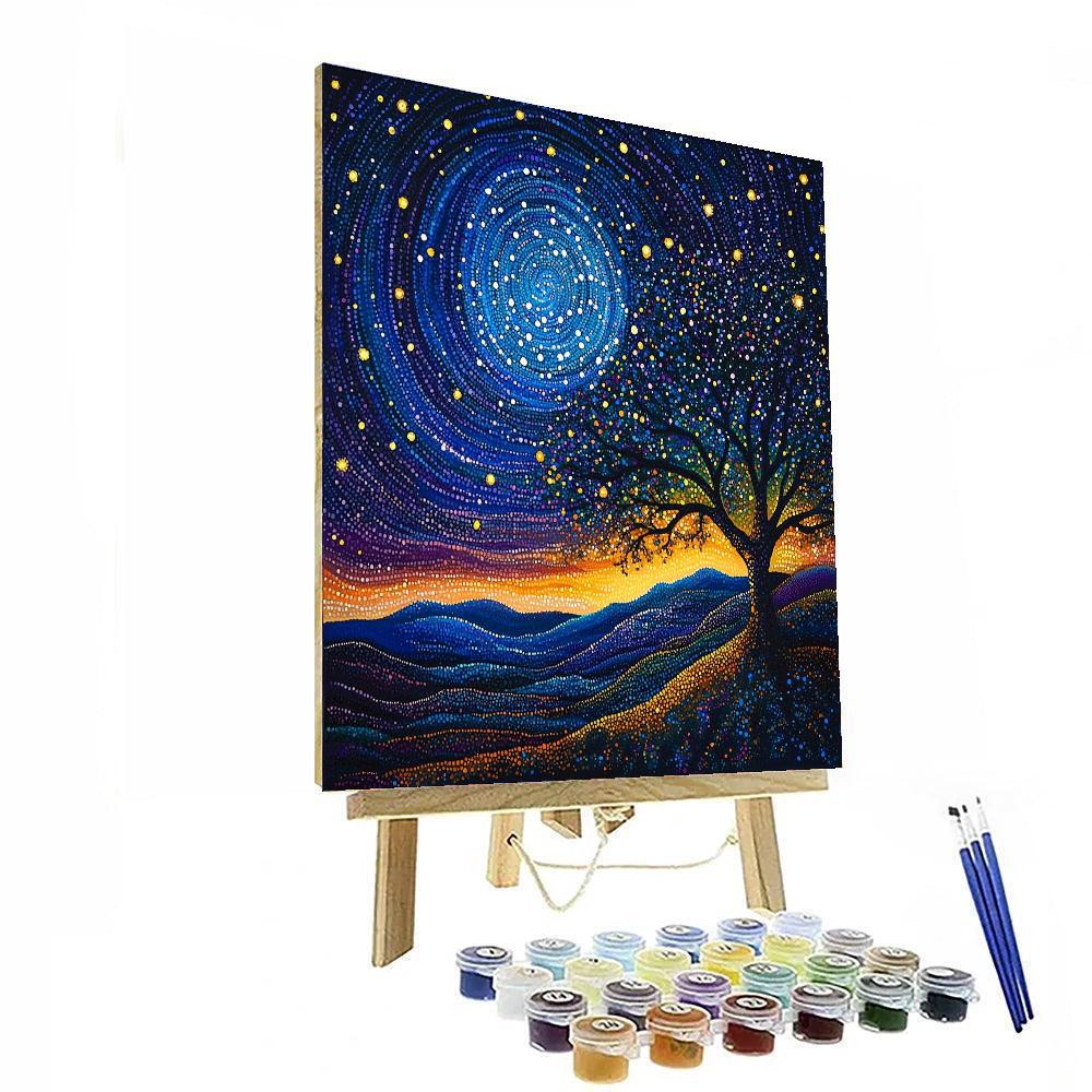 Georges Seurat Inspired Celestial Harmonies  Numbered Painting Kits