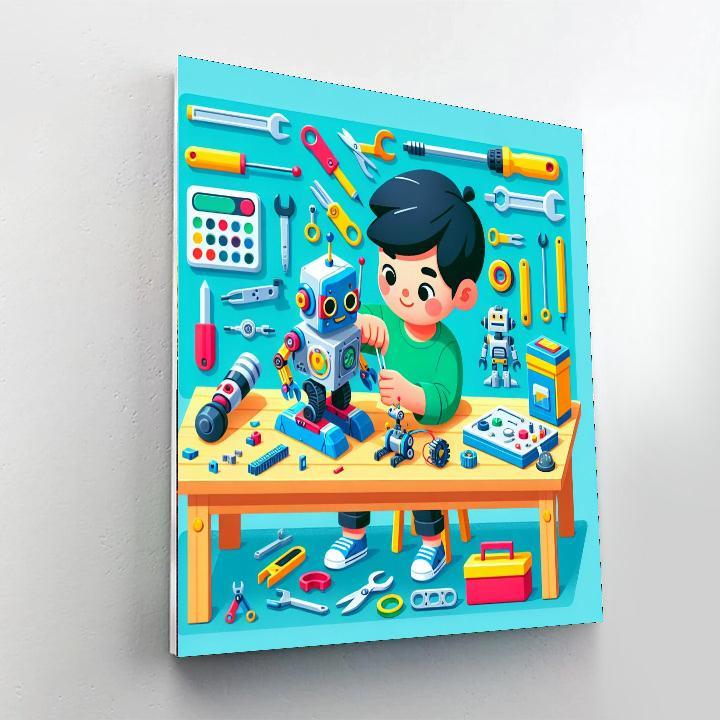 Robot Engineer Workshop Paint By Numbers Kits