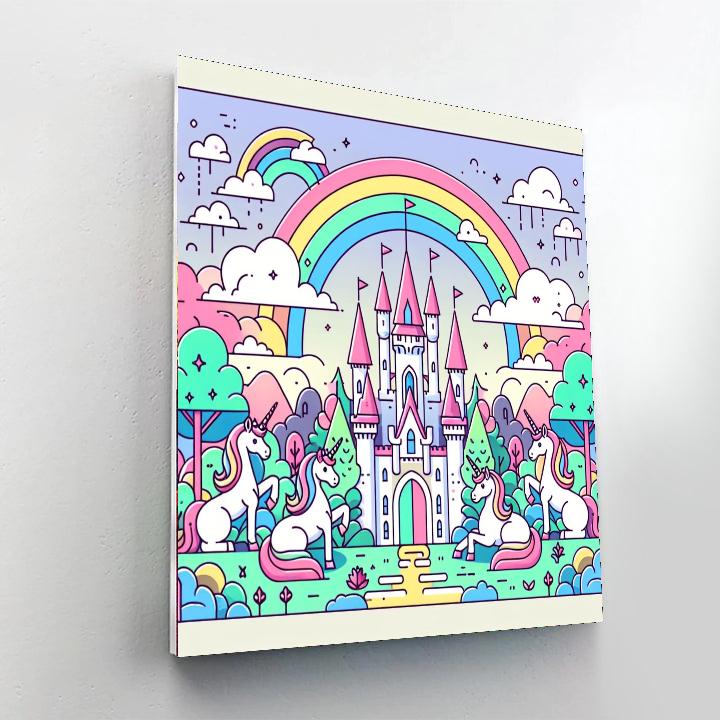 Enchanted Unicorn Kingdom Painting Number Kit