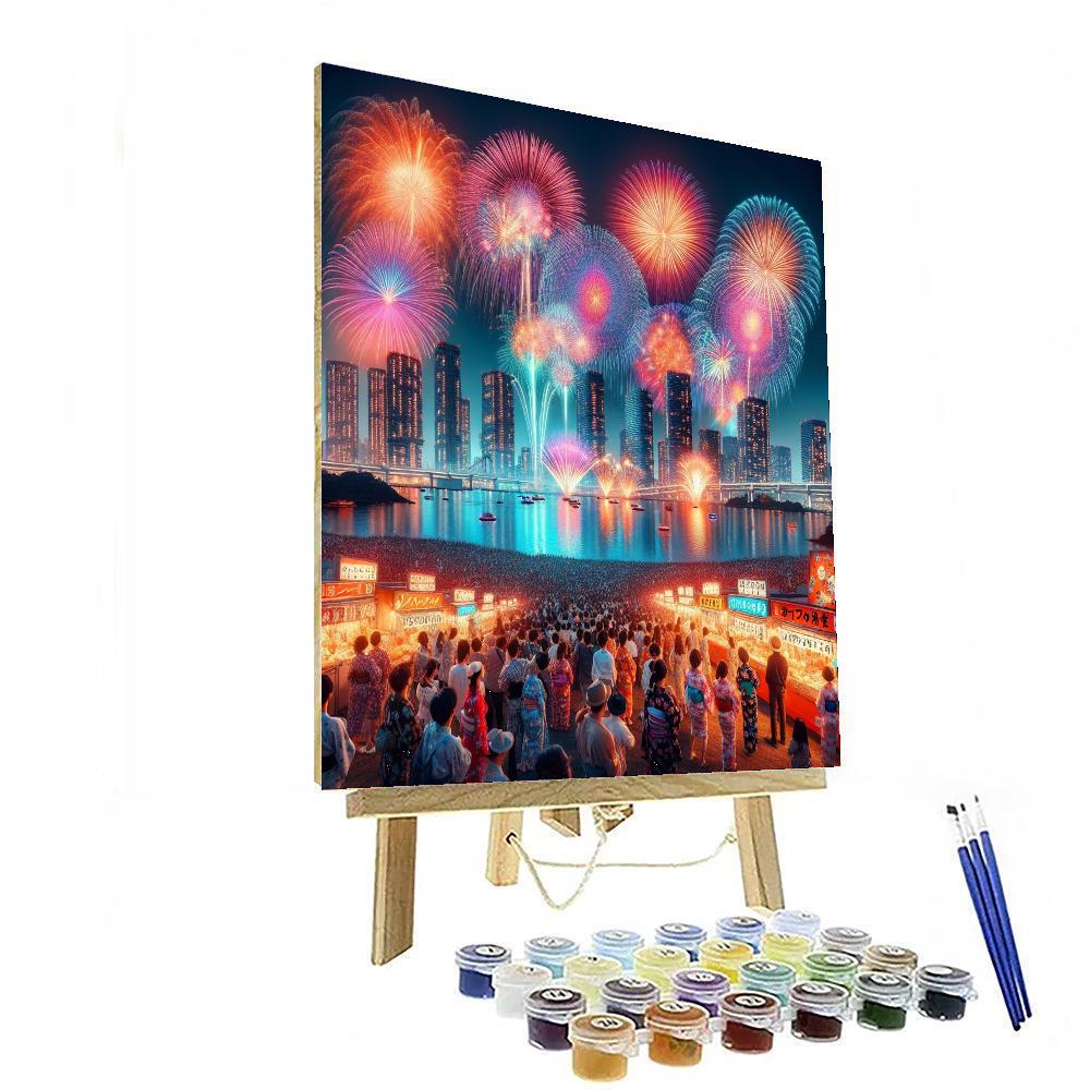 Odaiba's Great Fireworks Festival Paint By Number