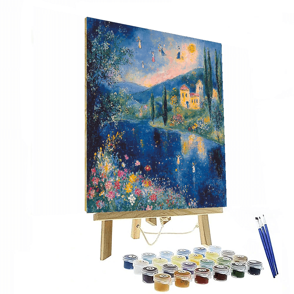 Chagall Inspired Elysian Dreamscape  Painting By Numbers Kit