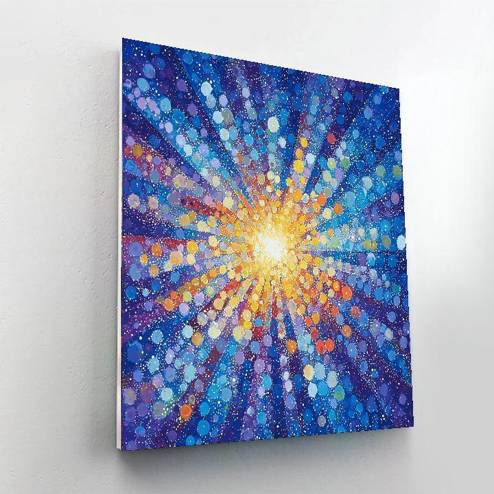 Georges Seurat Inspired Luminous Starburst  Paint By Numbers Kits