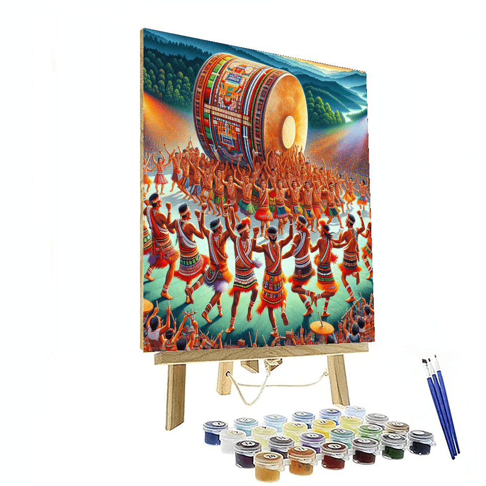 Wangala Festival - India Painting By Numbers Kit