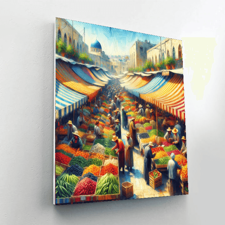 Mediterranean Market Bustle DIY Paint By Numbers