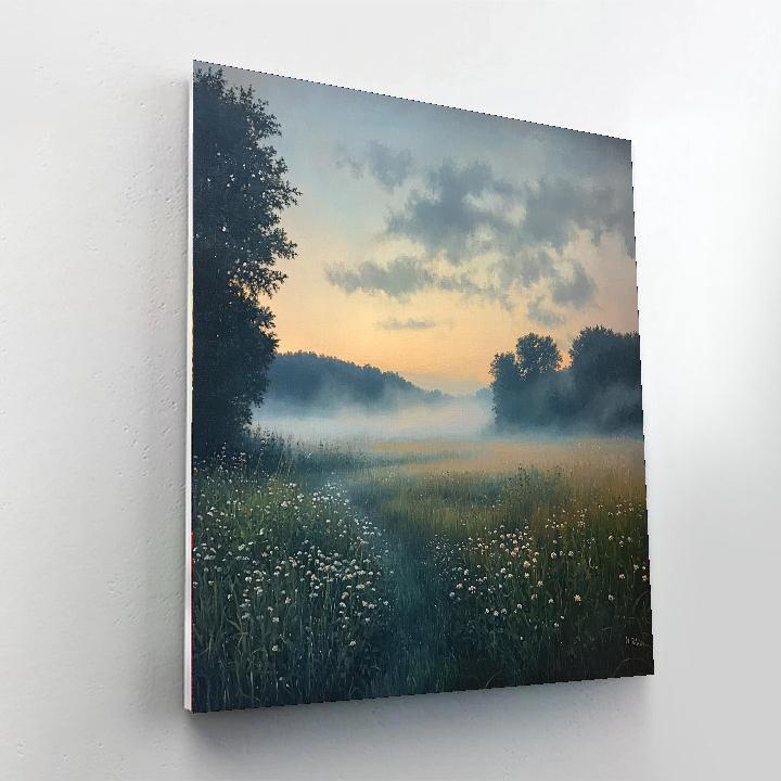 Nandalal Bose Inspired The Dawn Of Misty Meadows  Painting Number Kit