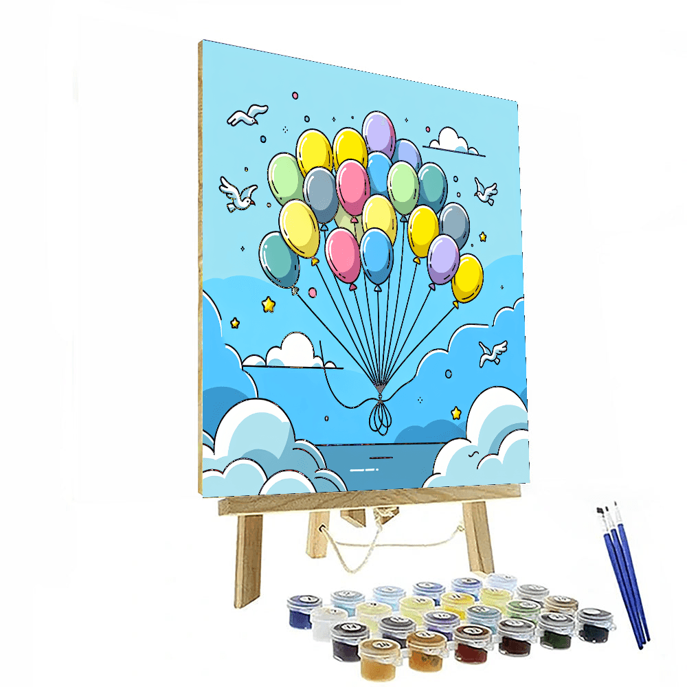 Breezy Balloon Bonanza Number Painting