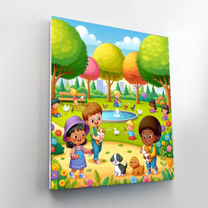 Cuddly Animal Playtime Painting By Numbers Kit