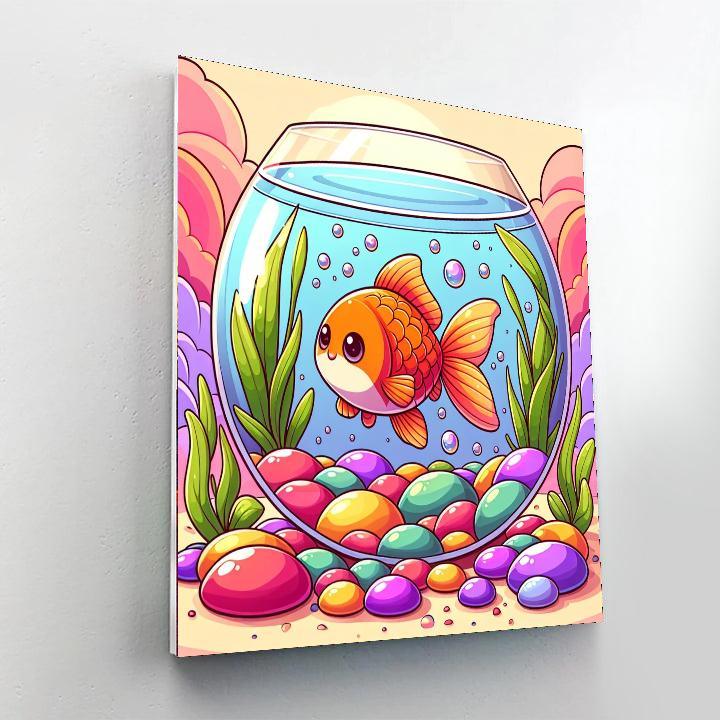 Gigantic Goldfish Paint By Numbers Art