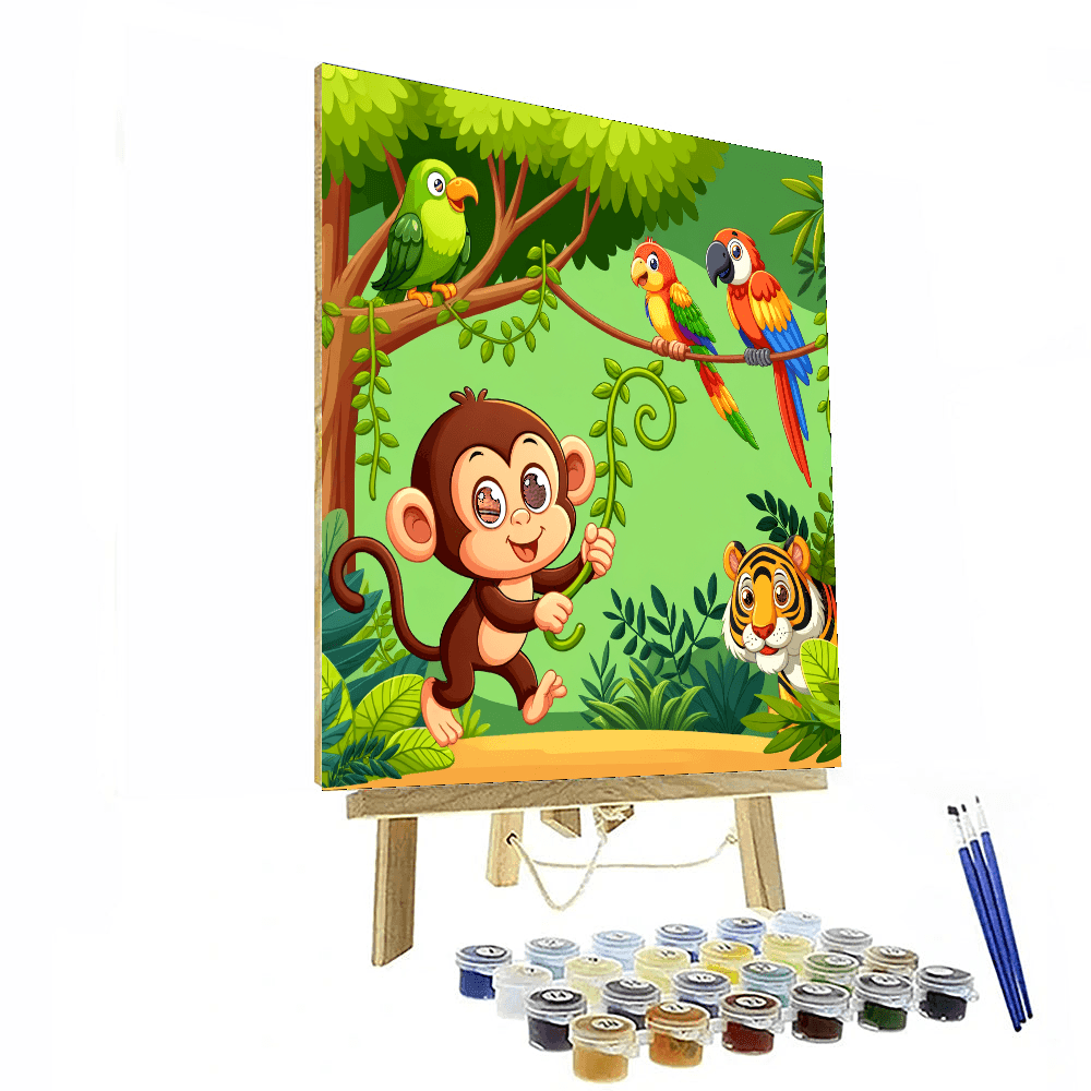 Adventures Of The Jungle Friends Paint By Color