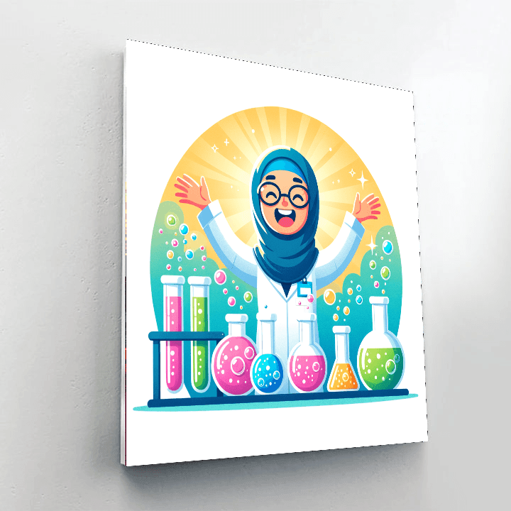 Bubbling Science Lab DIY Paint By Numbers