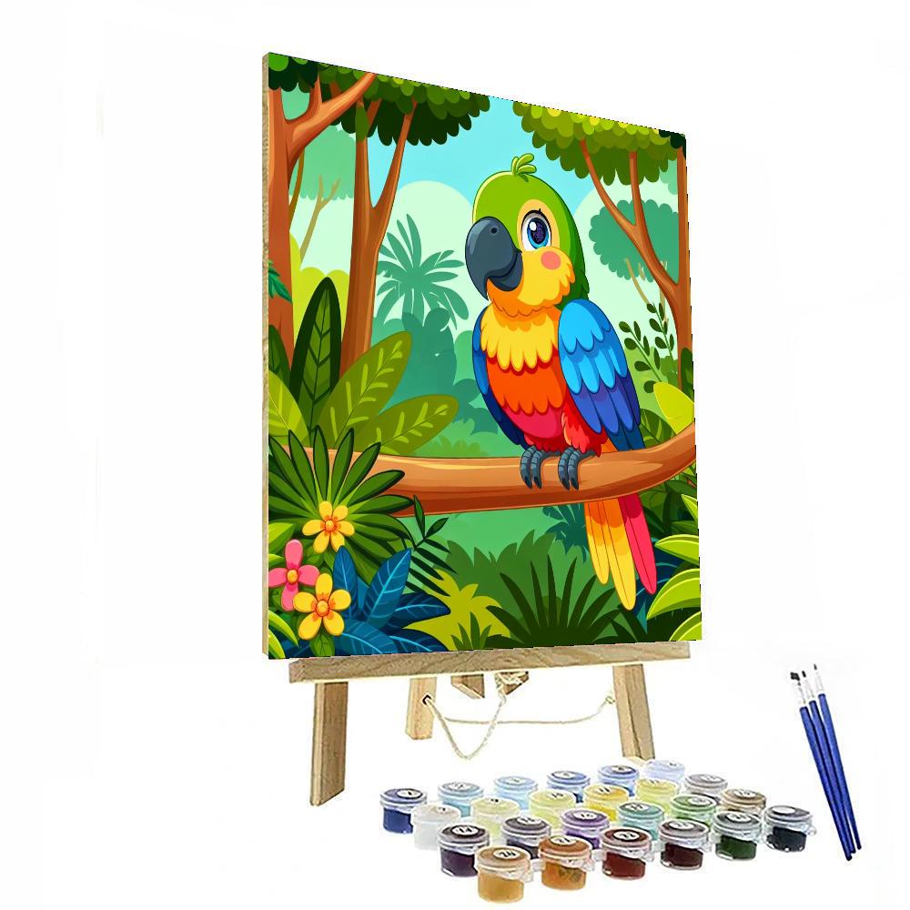 Rainforest Safari Paint By Numbers Art