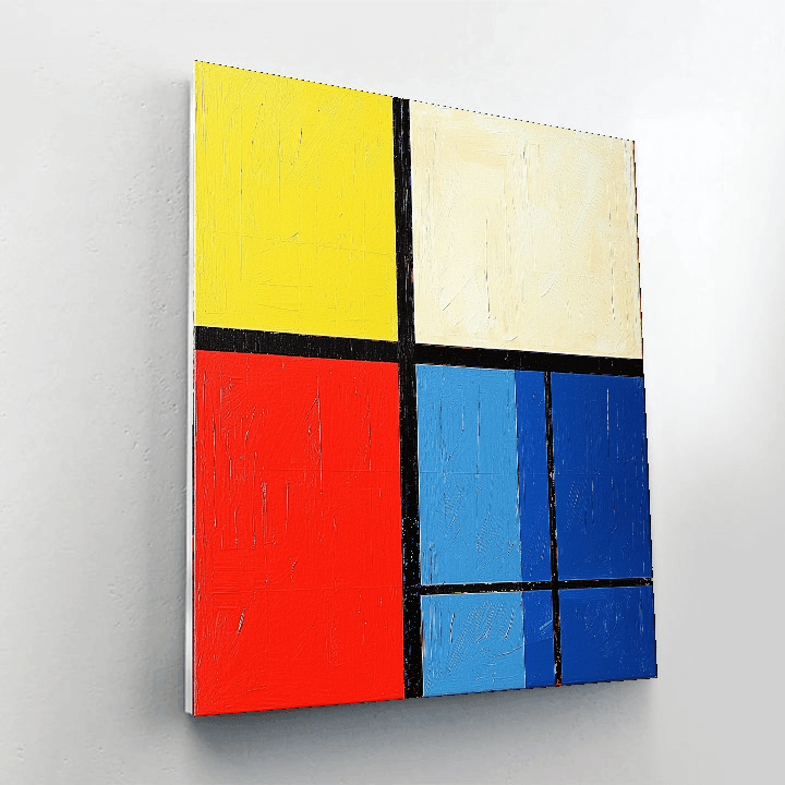 Mondrian Inspired Modern Geometrics  Numbered Painting Kits
