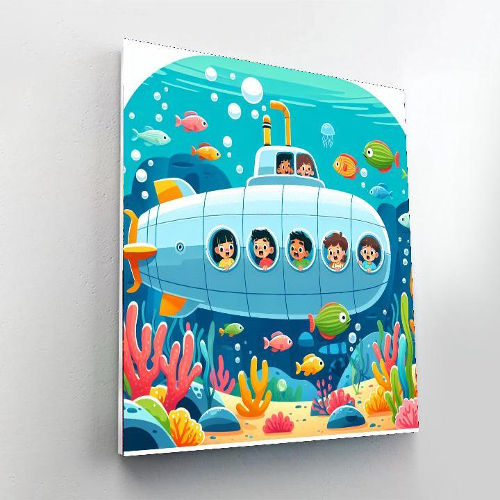 Underwater Adventure Voyage Painting Number Kit