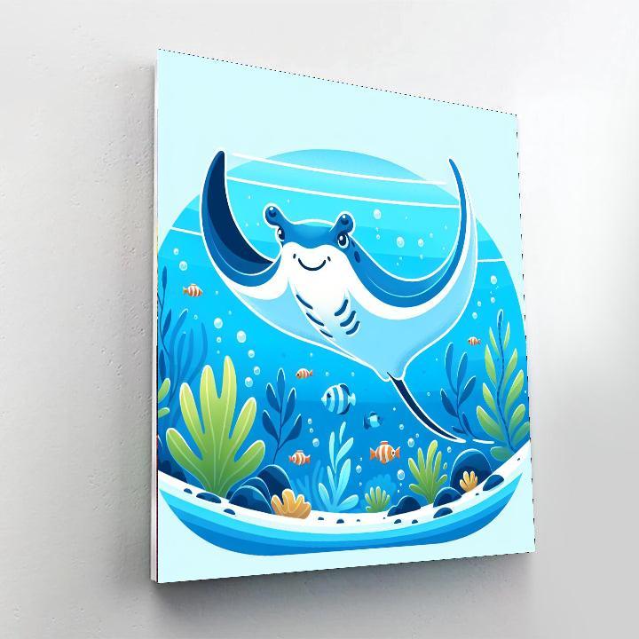 Mighty Manta Ray Numbered Painting Kits