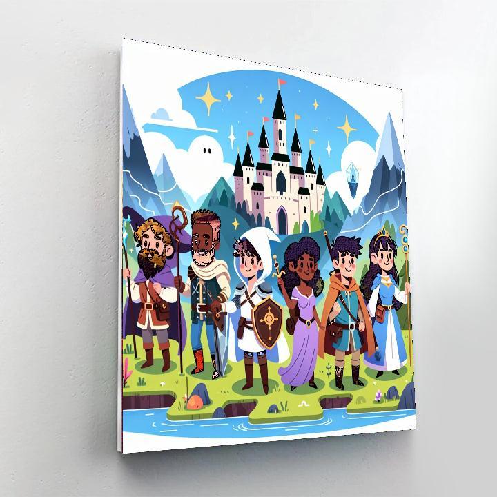 Fairytale Journey To The Castle Paint By Numbers Art