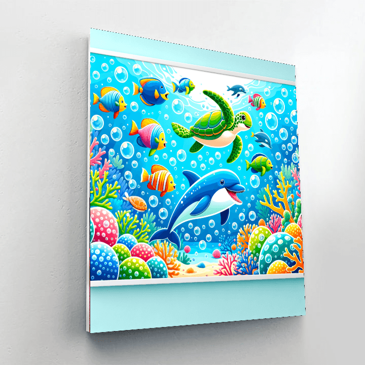 Bubbly Underwater Friends Paint By Numbers