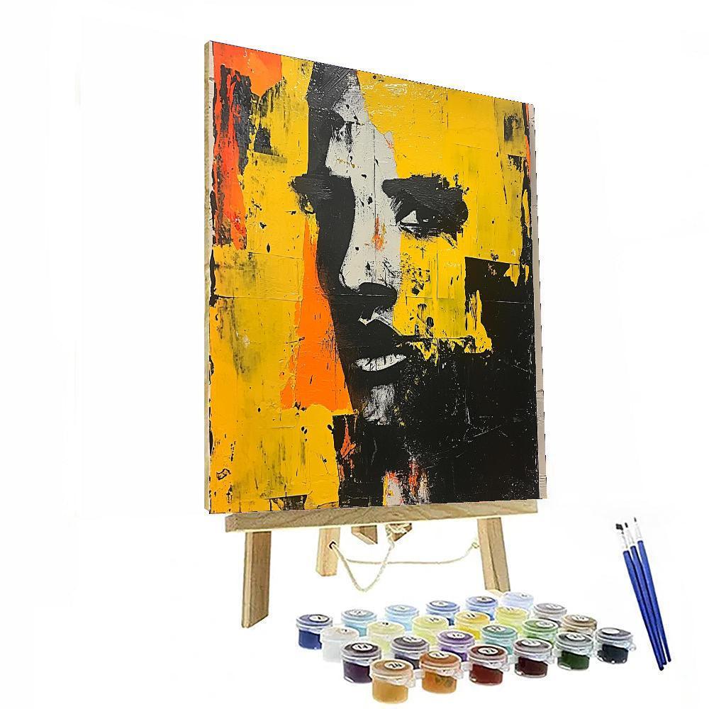 Jean-Michel Basquiat Inspired Silent Echoes Of Identity  Painting By Numbers Kit