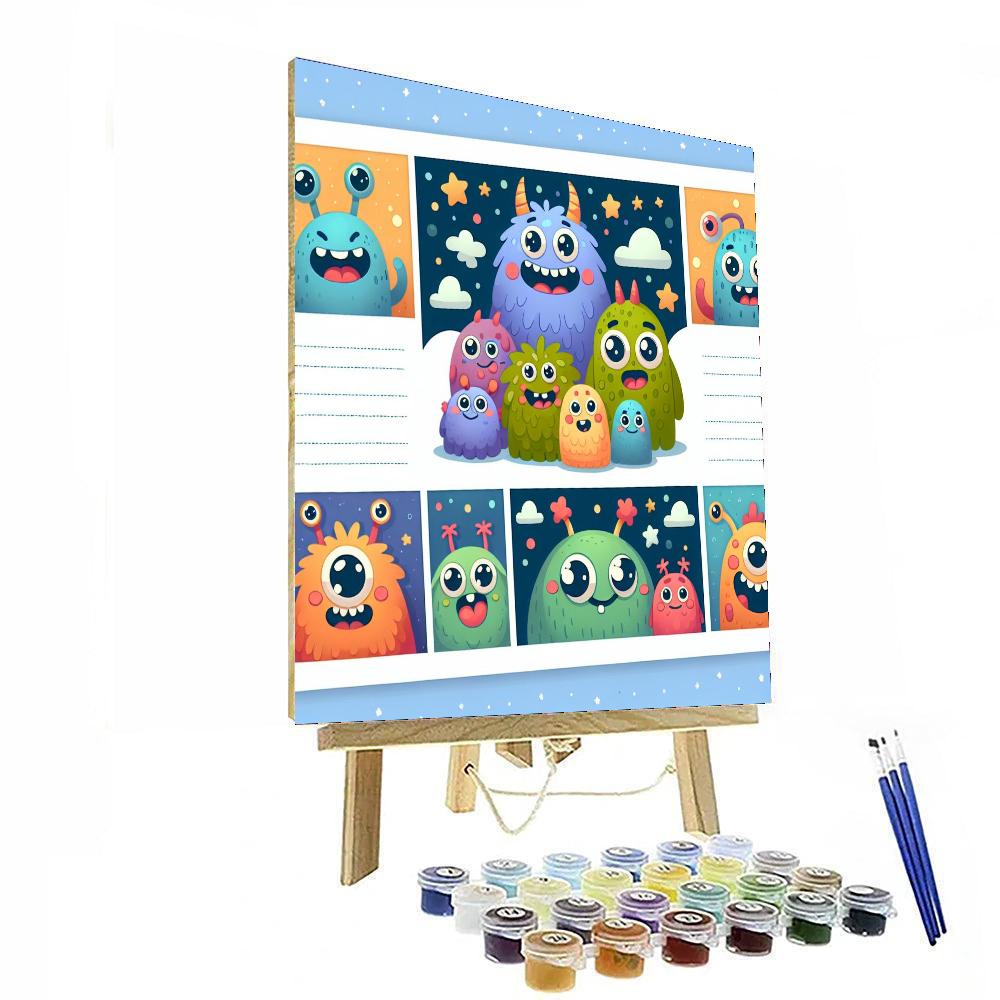 Colorful Monsters Numbered Painting Kits