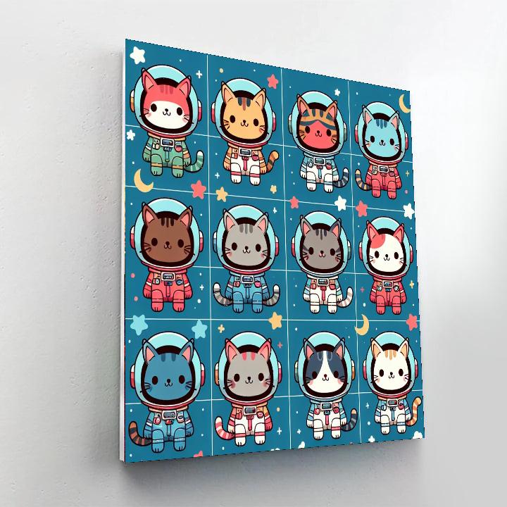 Cosmic Kitty Adventure Numbered Painting Kits