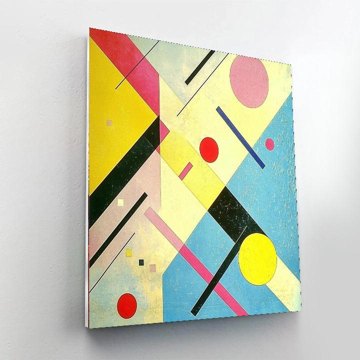 Kazimir Malevich Inspired Energized Abstraction  Paint By Color