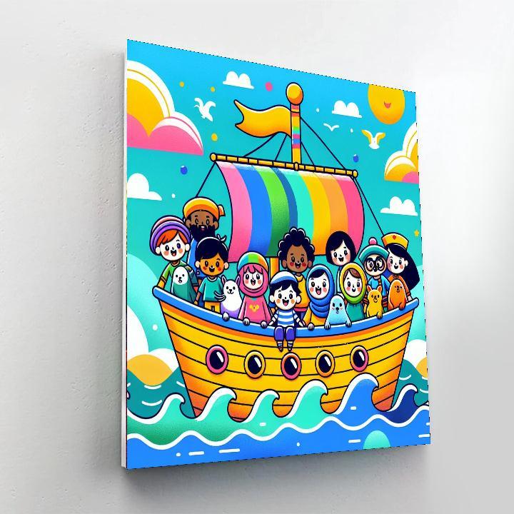 Ocean Voyage With Friends Number Painting