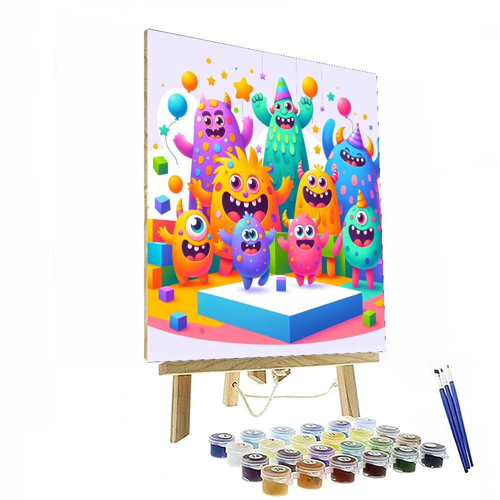 Giggles And Grins With Monsters DIY Paint By Numbers