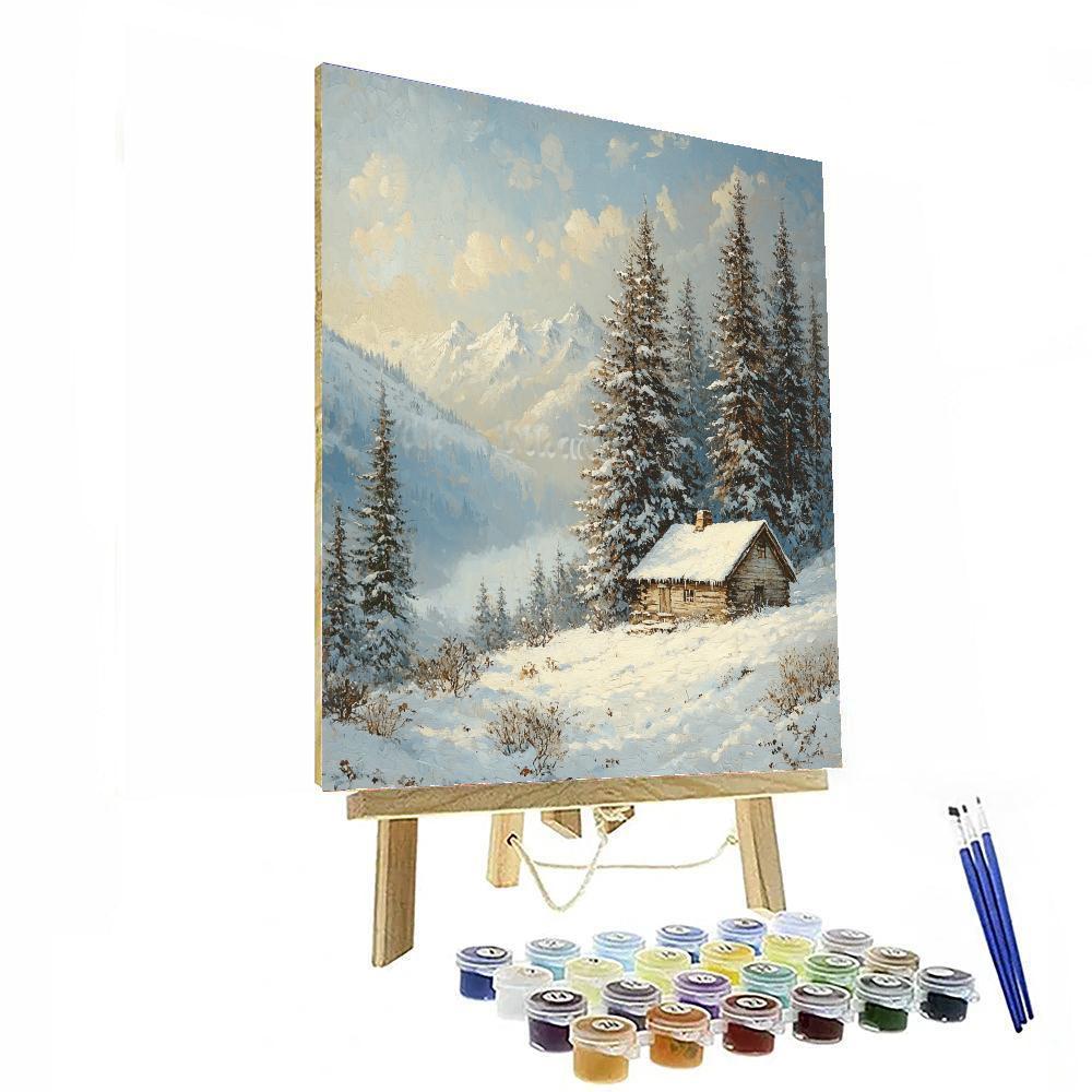 Caspar David Friedrich Inspired Gentle Winter Hues  Paint By Numbers Kits