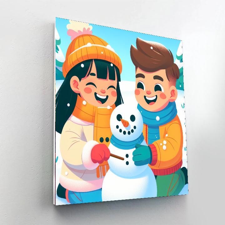 Winter Fun In The Park Paint By Numbers