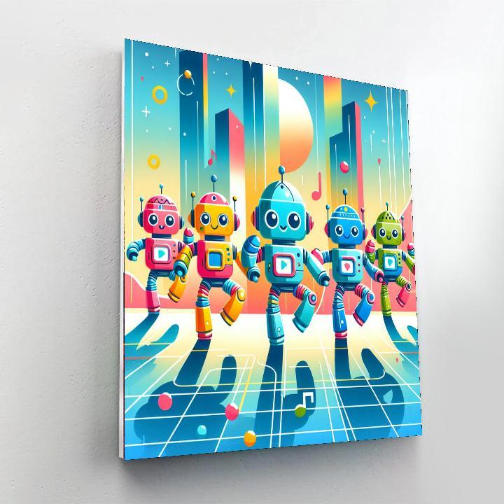 Funky Robots Paint By Numbers