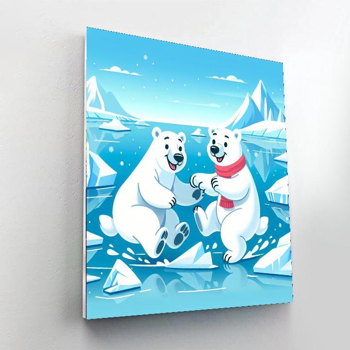 Polar Bear Party Paint By Number
