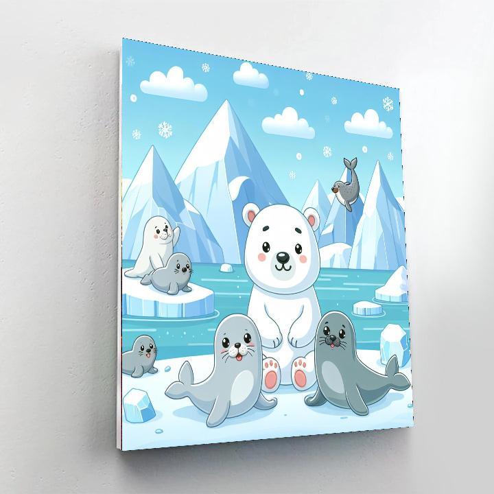 Arctic Polar Friends Paint By Numbers Kits