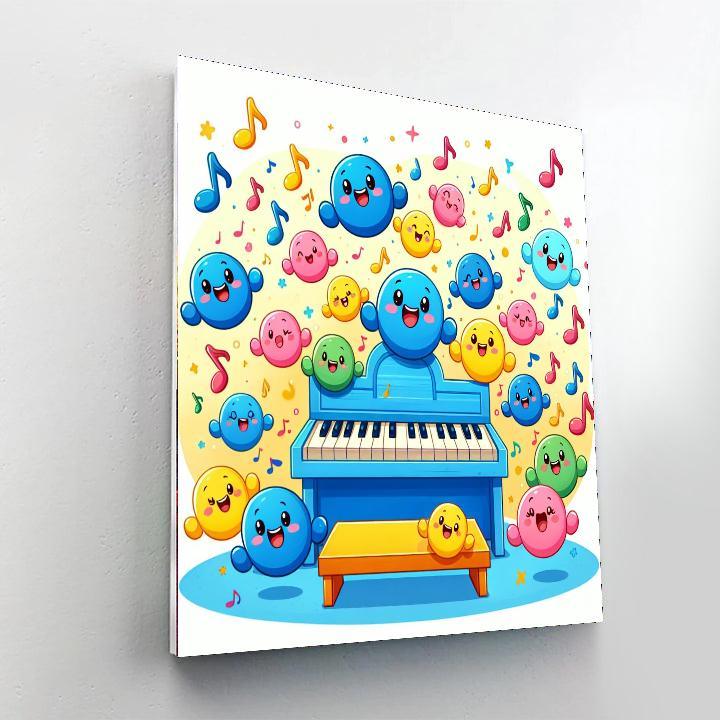 Merry Musical Notes Paint By Number