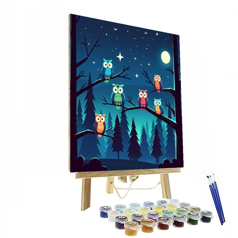 Mystical Night Owl Patrol Numbered Painting Kits