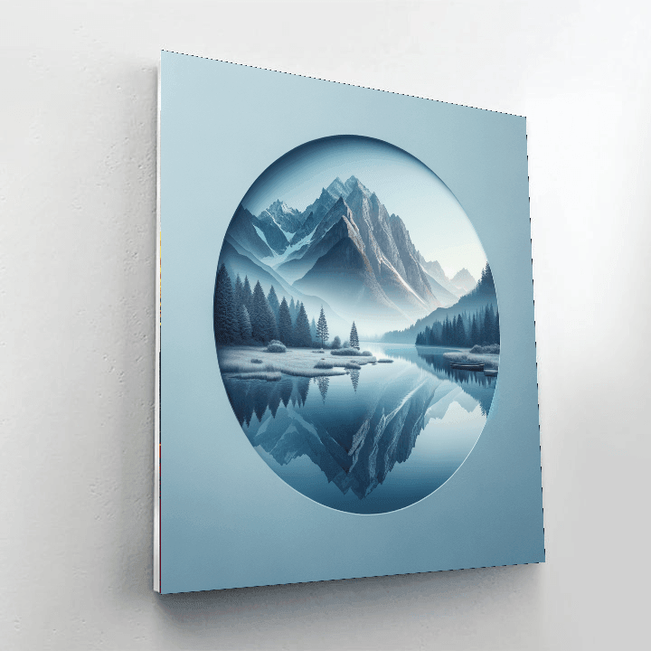 Mystic Mountain Reflection Paint By Number
