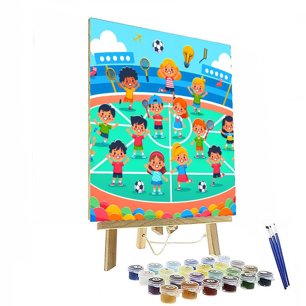 Sports Arena Number Painting