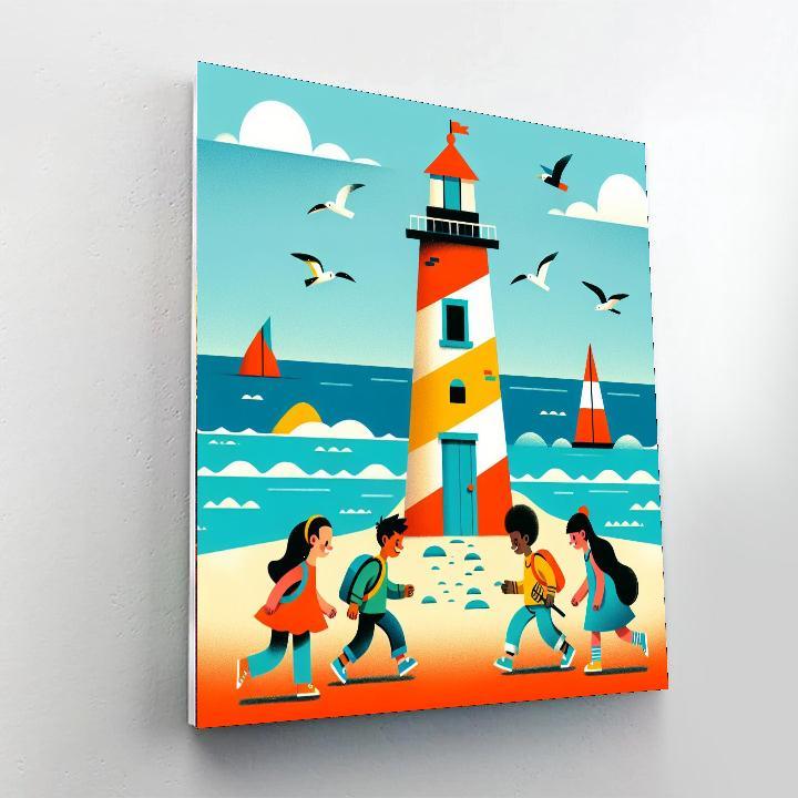 Mystery At The Lighthouse Paint By Color