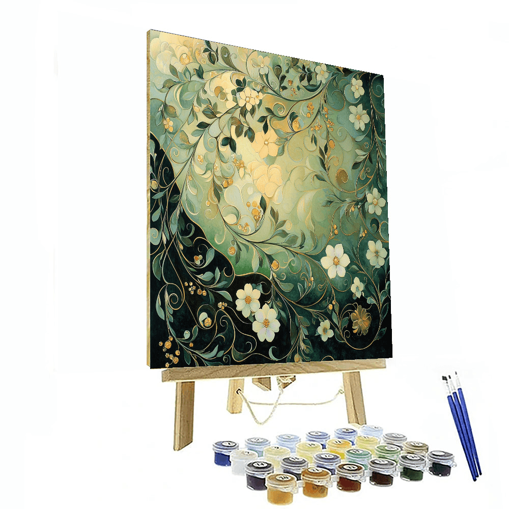 Mucha Inspired Art Nouveau Botanical Beauty - DIY Painting By Numbers Kit