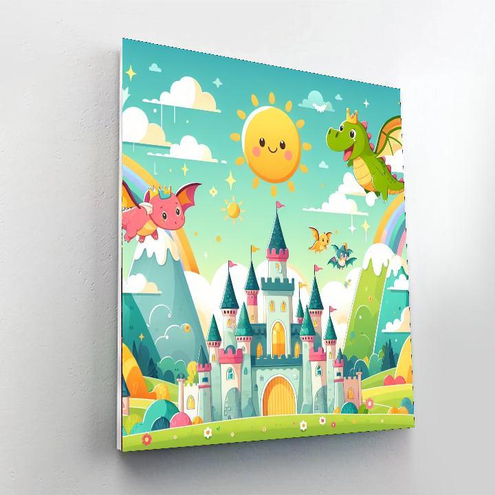 Colorful Magical Kingdoms Paint By Numbers Art