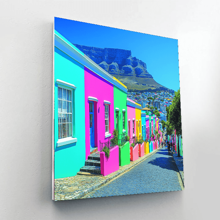 Bo-kaap Neighborhood - Cape Town Numbered Painting Kits