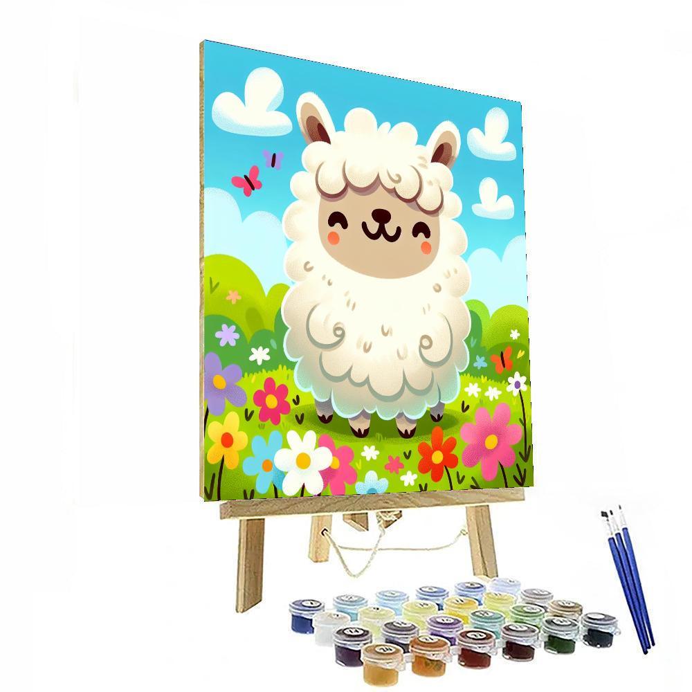 Fluffy Alpaca Painting By Numbers Kit