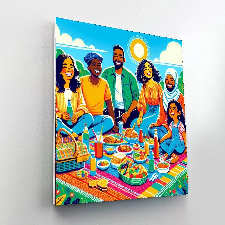 Joyful Picnic Day Painting By Numbers Kit