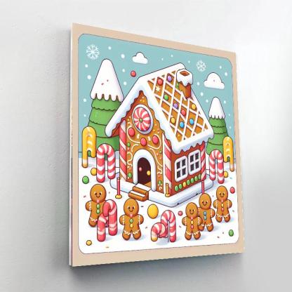 Gingerbread Village Adventure DIY Paint By Numbers