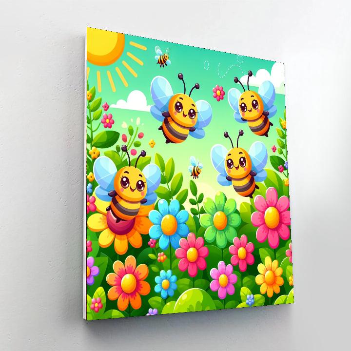 Busy Bees At Work Paint By Numbers Art