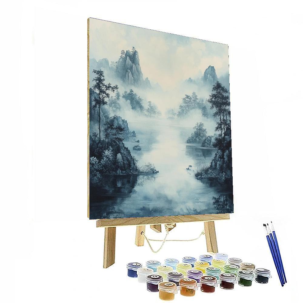 Zhao Mengfu Inspired Harmony In The Mist  Paint By Number